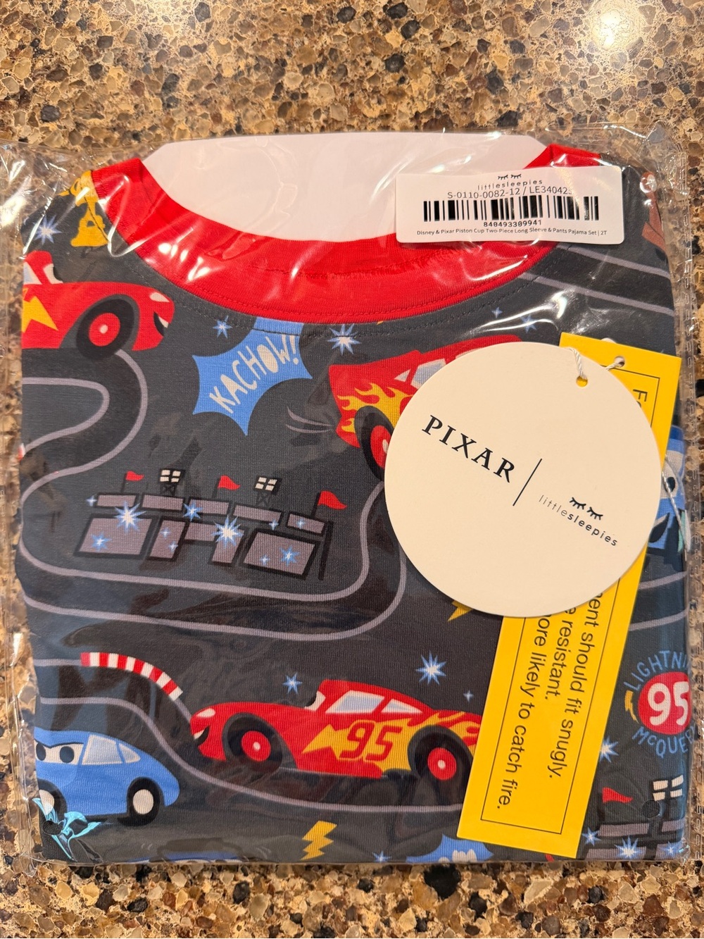 Little Sleepies Disney & Pixar Piston Cup 2 piece pajamas